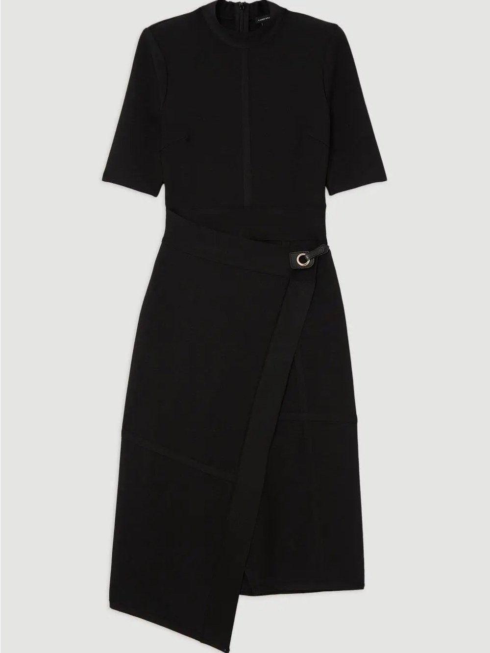 Karen Millen Figure Form Bandage Asymmetric Knit Midi Dress - Picture 3 of 11